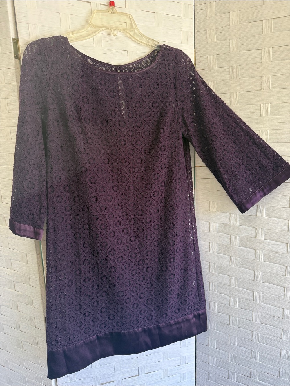 Laundry By Shelli Segal Purple Lace Tunic dress, size 4